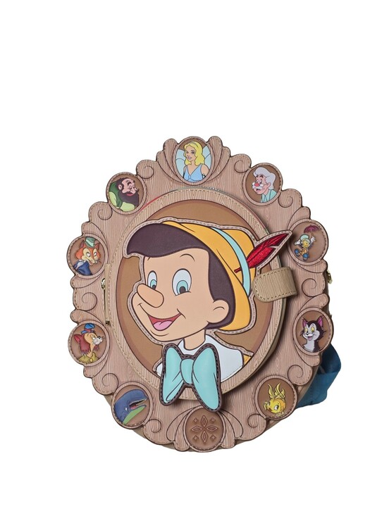 Loungefly Handbags - Loungefly Disney Pinocchio Cameo Mini Backpack Faux Woodgrain NWT